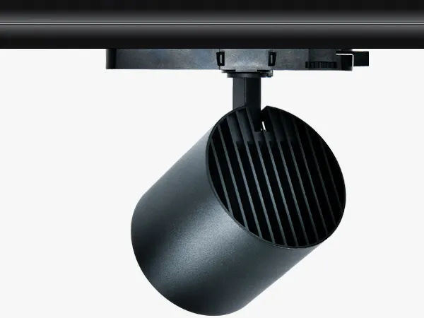 White VUE-D 650 selectable track light side view with DIP switch