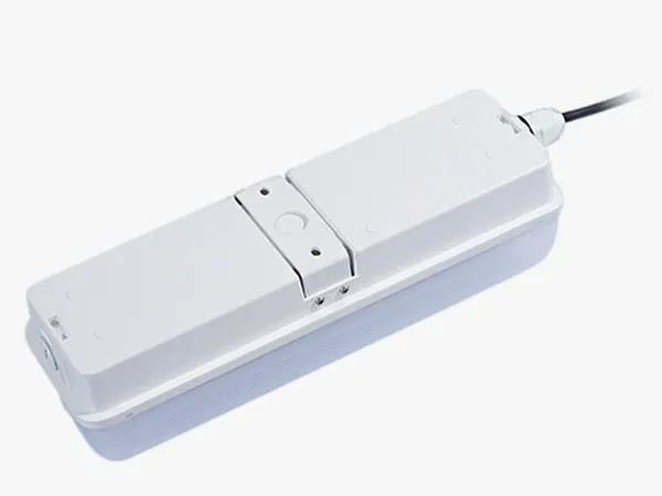 White AQUA-R rectangular bulkhead ceiling mounted side view