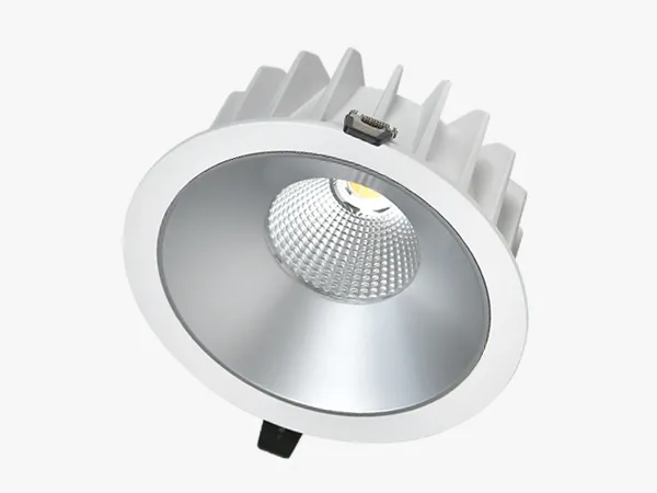DL01-HE high CRI high efficacy downlight front view for apparel floors