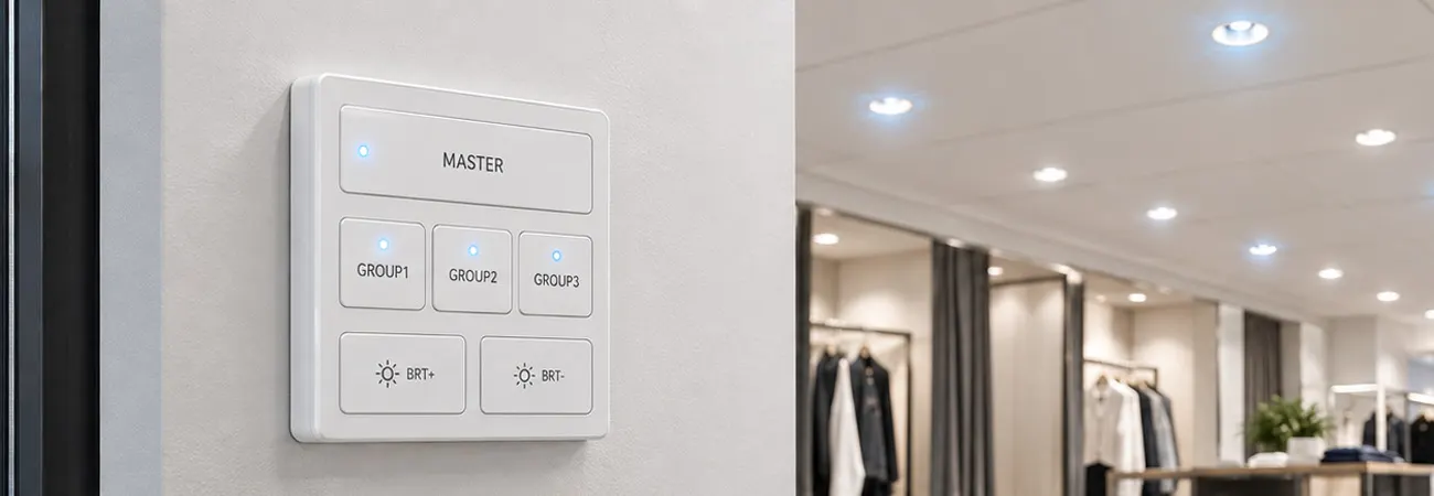 LED downlight manufacturer spotlights lighting a retail interior