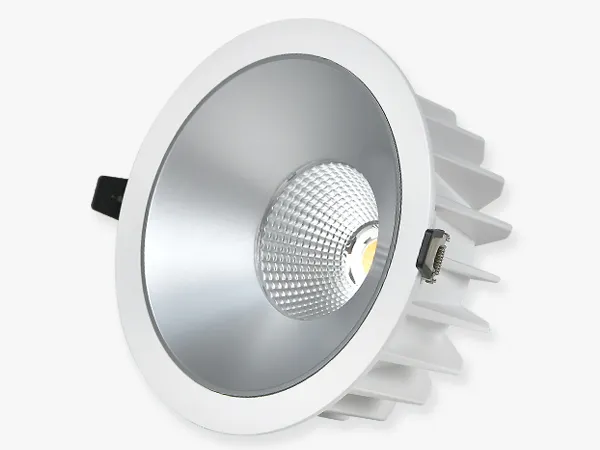 White DL01-BLE BLE mesh downlight front for wireless retail ambient monitoring