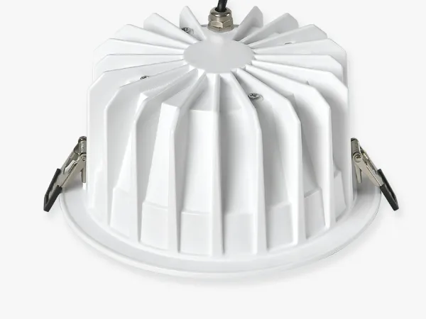 White GLOW-D DL01 anti-glare downlight with deep reflector for offices