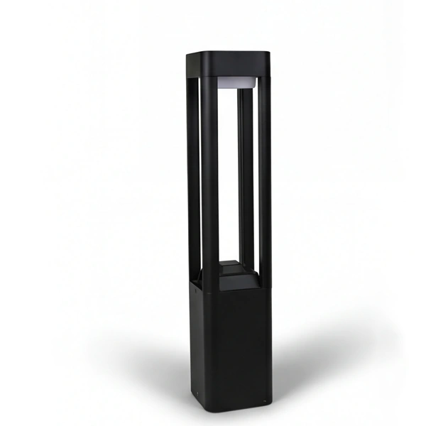 Sand Black LAN SER minimalist architectural LED bollard for pathways