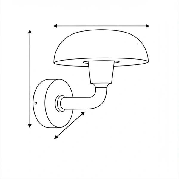 MUSH-WS outdoor sconce PC diffuser underside view