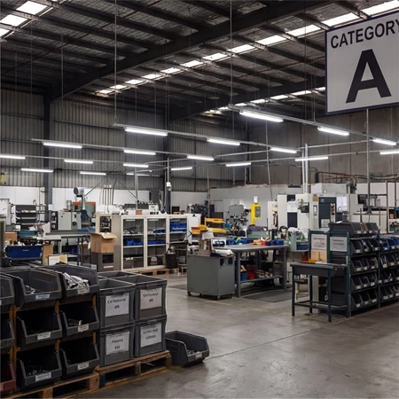FORT-A high bay lighting in manufacturing facility