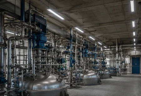FORT-A chemical-resistant lighting in processing plant
