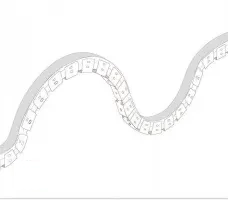 NEON-1010 installed in the bendable profile, curved installation complete