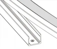 Pressing the NEON-1010 light strip into the aluminum profile with emitting face up