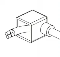 NEON-1010 cable seated through the side-feed end cap